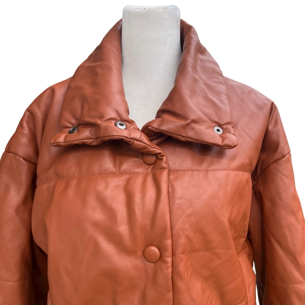 NUULY x BLANKNYC Vegan Leather Fringe Puffer Sz S - Picture 6 of 10
